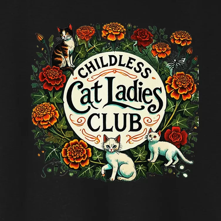 Childless Cat Ladies Club Illustration Women's Crop Top Tee