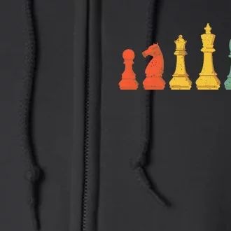 Cool Chess Lover Art Chess Players Novelty Full Zip Hoodie