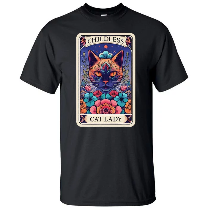 Childless Cat Lady Tarot Card Gift Tall T-Shirt