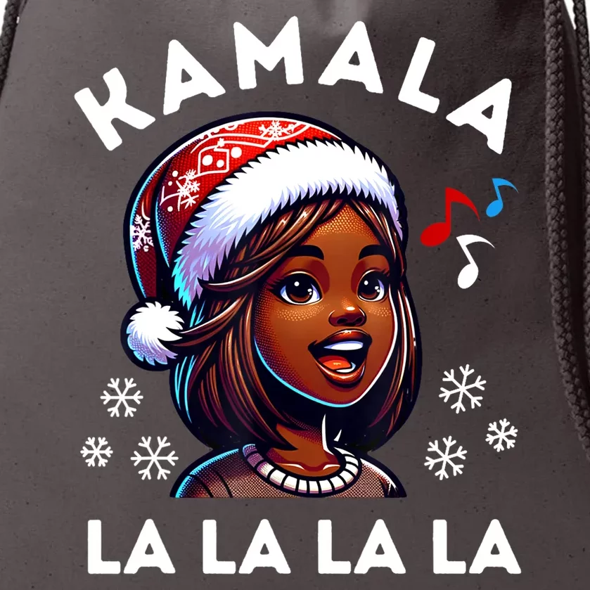 Christmas Comma La La La Family Xmas Kamala Harris 2024 African Gift Drawstring Bag