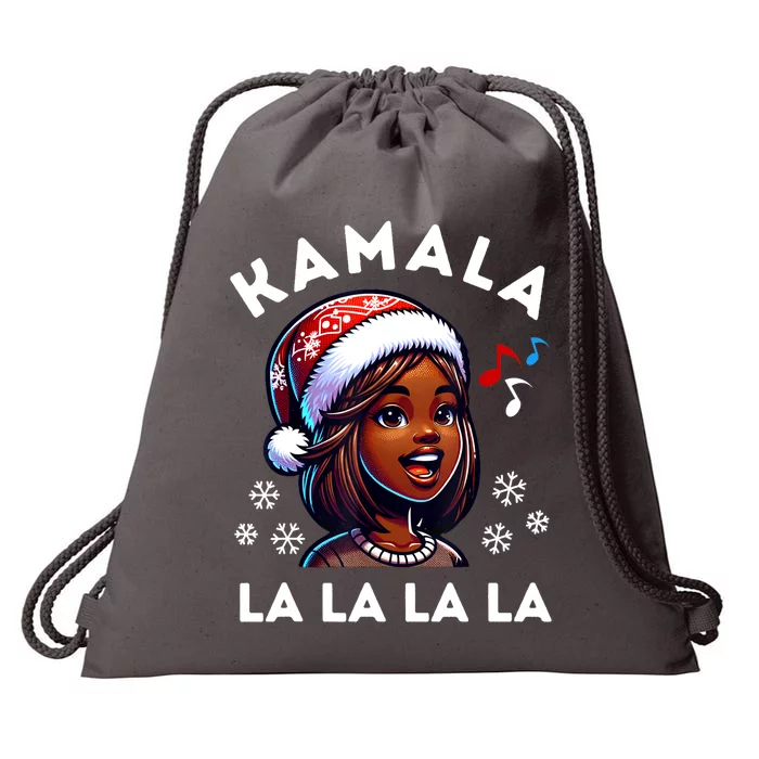 Christmas Comma La La La Family Xmas Kamala Harris 2024 African Gift Drawstring Bag