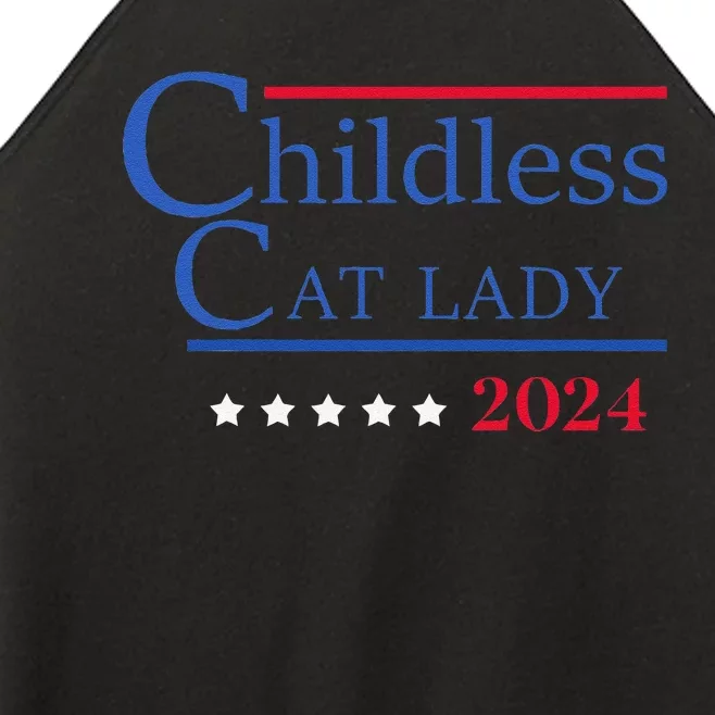 Childless Cat Lady 2024 Ladies Is Voting Kamala Gift Women’s Perfect Tri Rocker Tank