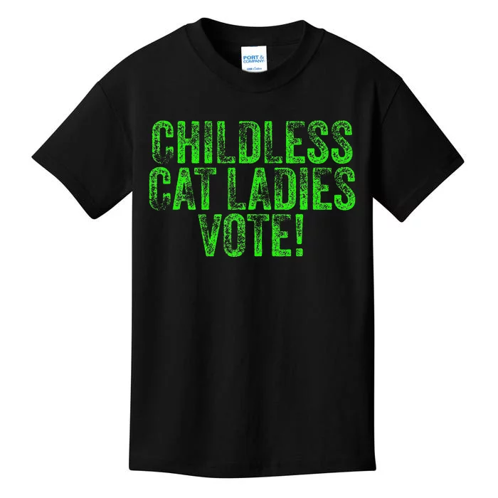 Childless Cat Ladies Vote Funny Democrat Political Election Kids T-Shirt