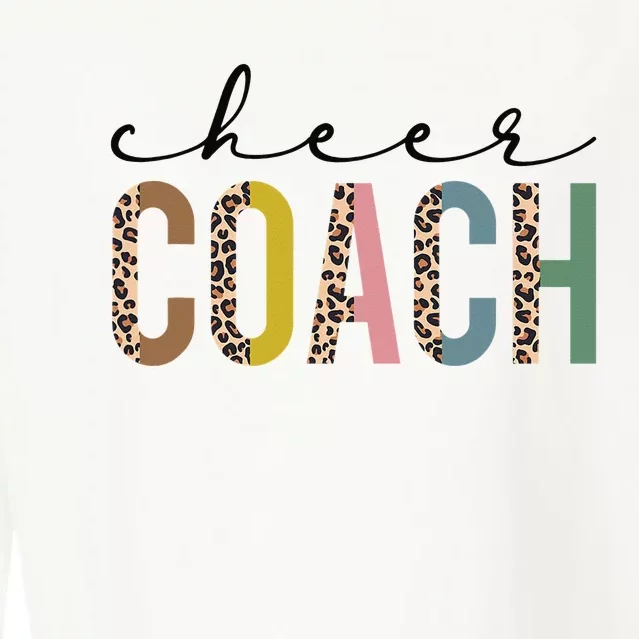 Cheer Coach Leopard Cheerleading Props Cute Cheer For Coach Cropped Pullover Crew