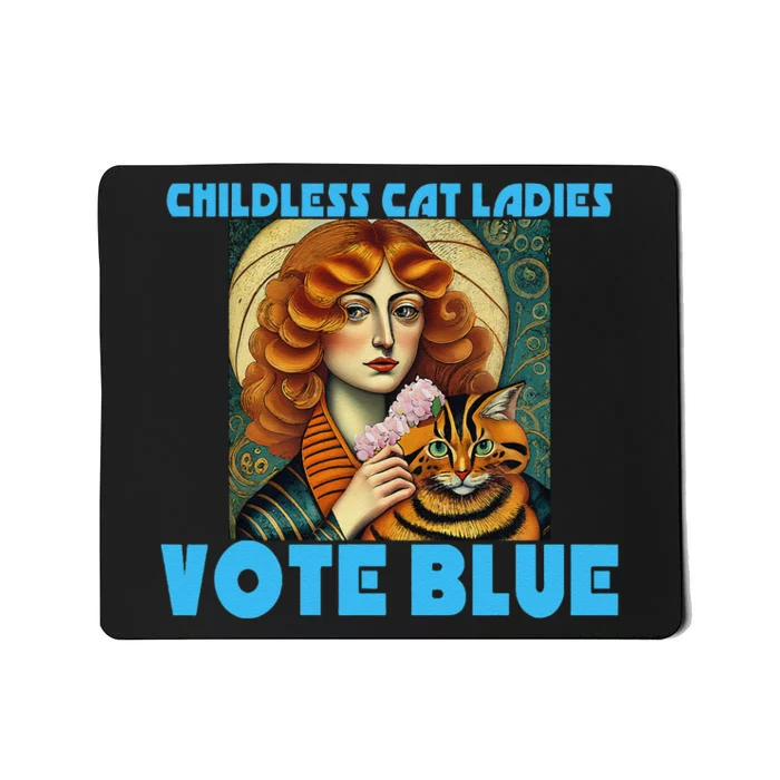 Childless Cat Ladies Vote Blue Gift Mousepad