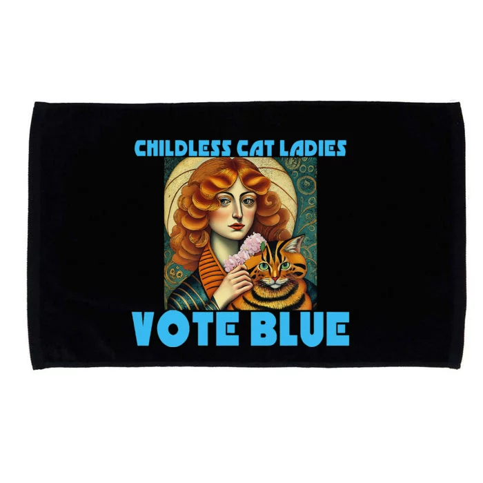 Childless Cat Ladies Vote Blue Gift Microfiber Hand Towel