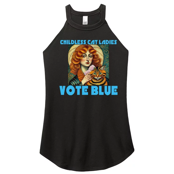 Childless Cat Ladies Vote Blue Gift Women’s Perfect Tri Rocker Tank