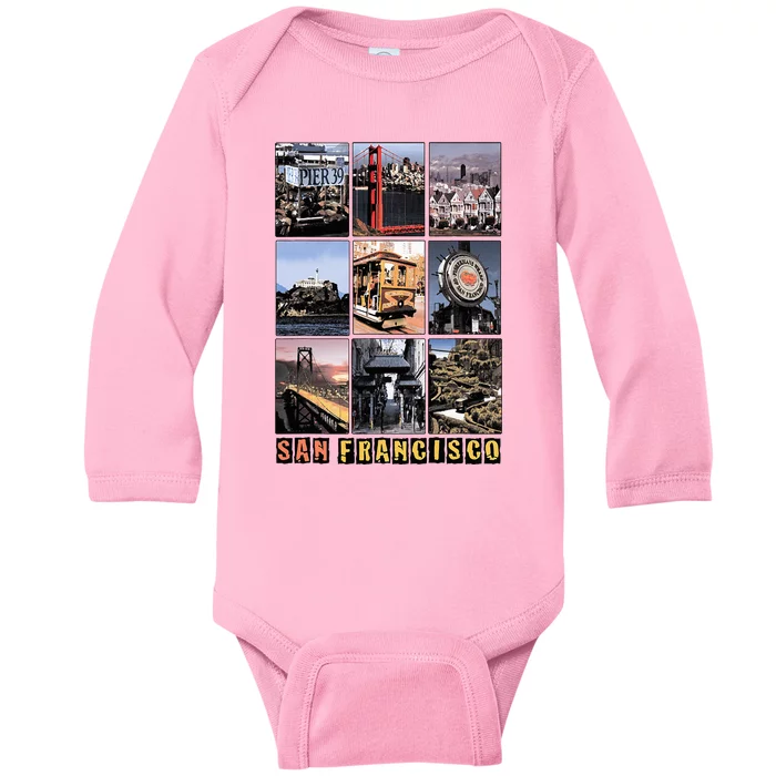 California Cali Life Los Angeles San Francisco Baby Long Sleeve Bodysuit