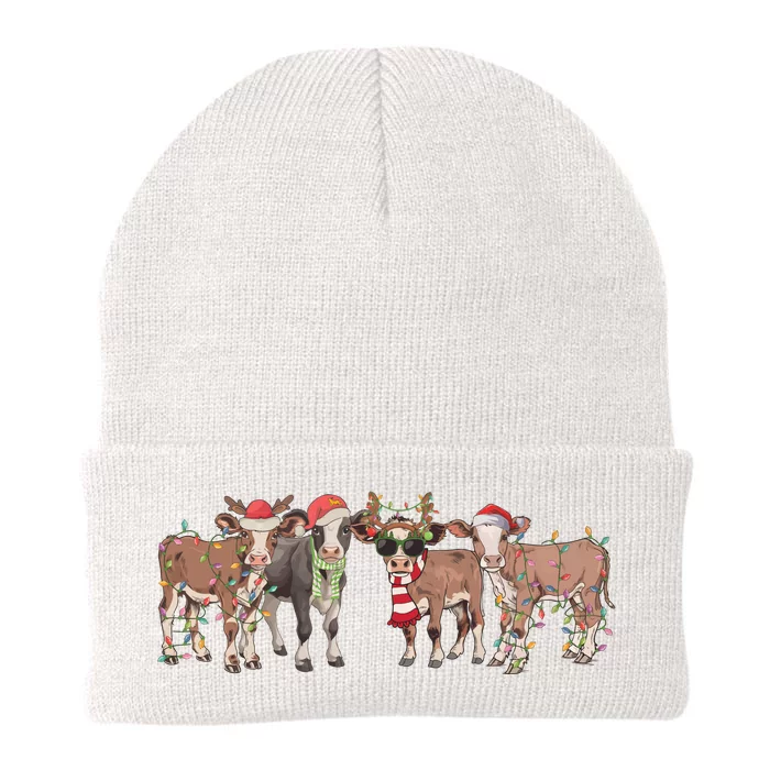 Cow Christmas Light Mooey Christmas Farm Animal Knit Cap Winter Beanie