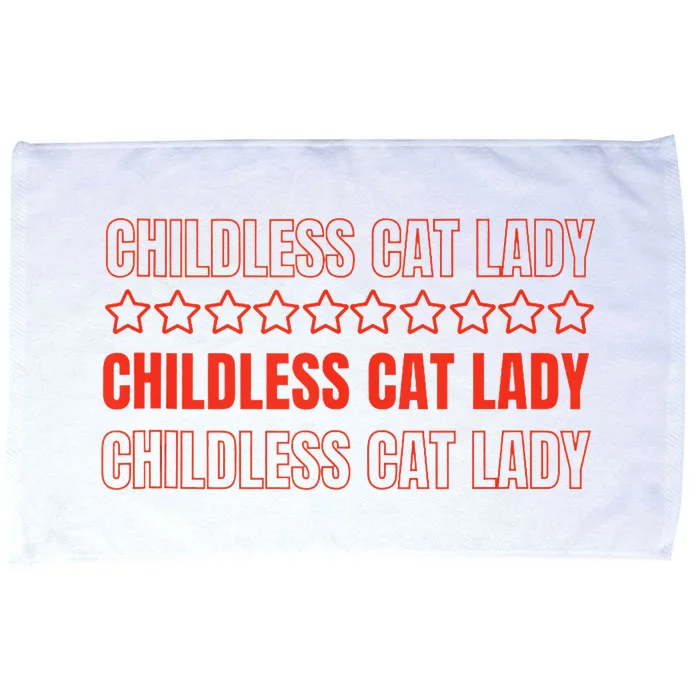 Childless Cat Lady Funny Kitty Cute Thank You Microfiber Hand Towel