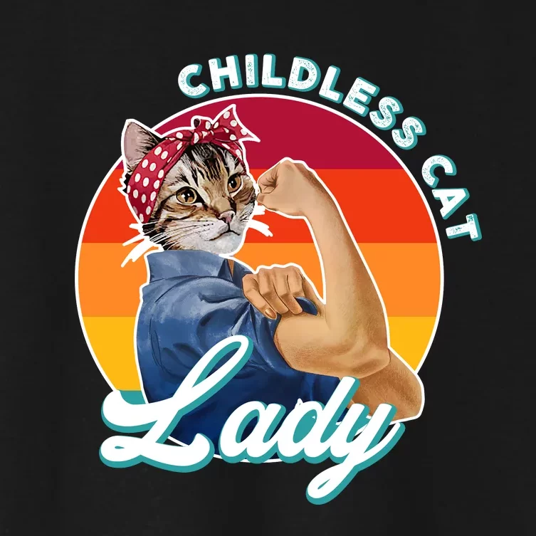 Childless Cat Lady Women's Crop Top Tee