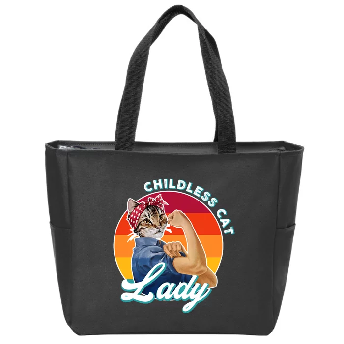 Childless Cat Lady Zip Tote Bag