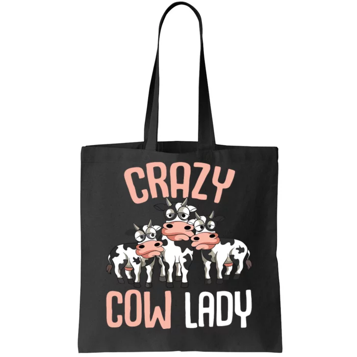 Crazy Cow Lady Cow Lover 6405 Tote Bag