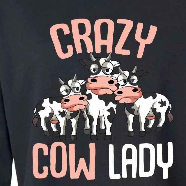 Crazy Cow Lady Cow Lover 6405 Cropped Pullover Crew