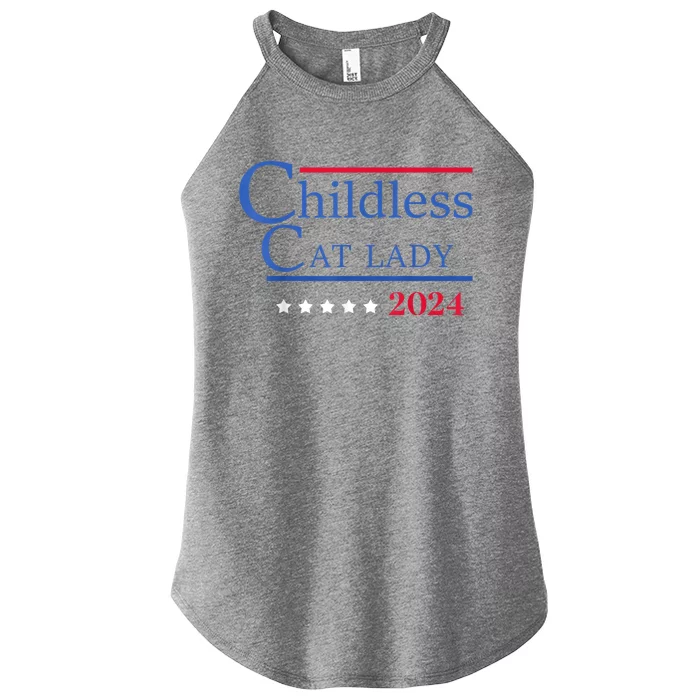 Childless Cat Lady 2024 Ladies Is Voting Kamala Women’s Perfect Tri Rocker Tank