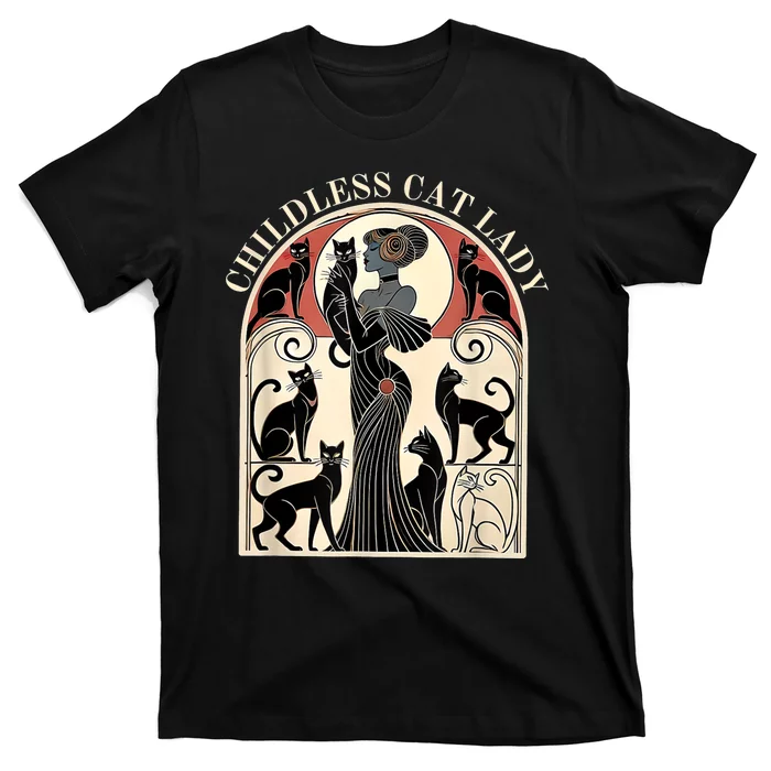 Childless Cat Ladies Cat Karma Retro Funny T-Shirt