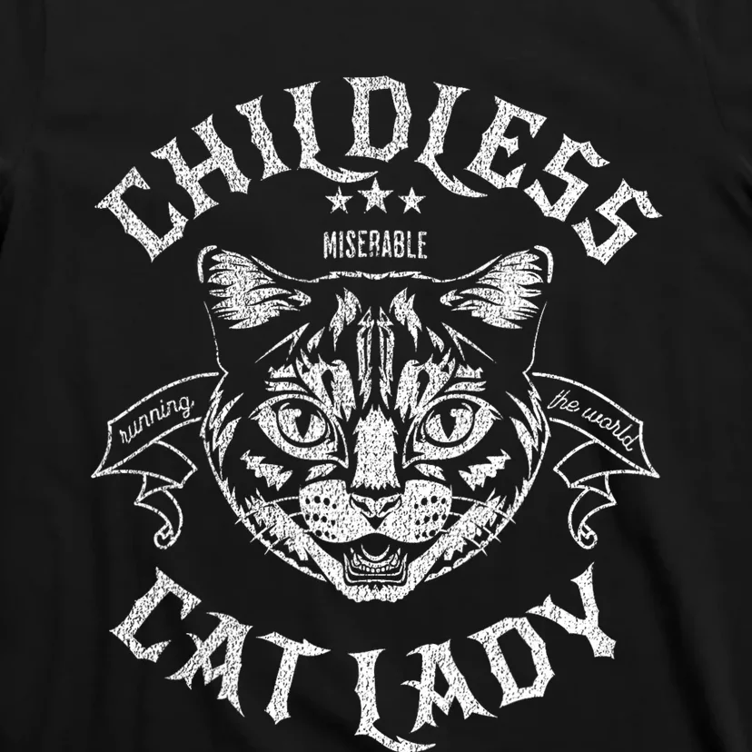 Childless Cat Lady Feminist Voting Ladies Is Voting Kamala T-Shirt