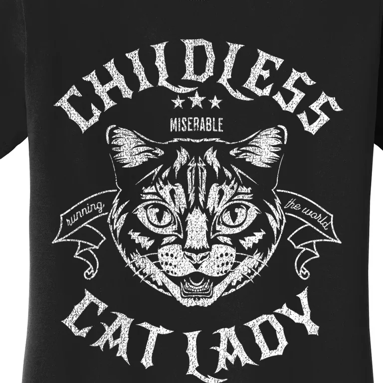 Childless Cat Lady Feminist Voting Ladies Is Voting Kamala Women's T-Shirt