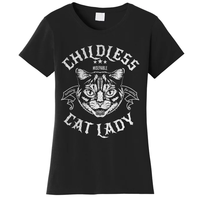 Childless Cat Lady Feminist Voting Ladies Is Voting Kamala Women's T-Shirt