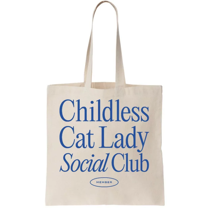 Childless Cat Lady Social Club Quiet Luxury Aesthetic Tote Bag