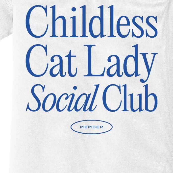 Childless Cat Lady Social Club Quiet Luxury Aesthetic Baby Bodysuit