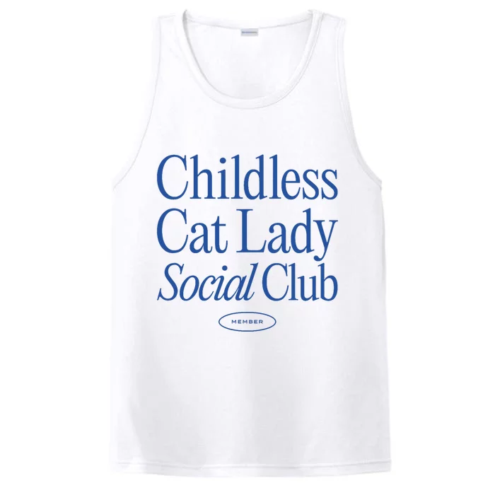 Childless Cat Lady Social Club Quiet Luxury Aesthetic Performance Tank