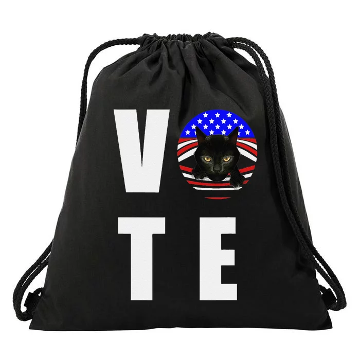 Childless Cat Ladies Vote Retro Gift Drawstring Bag