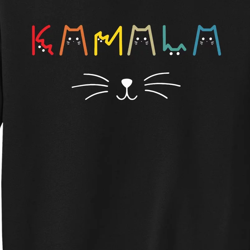 Commala Cat Lettering Positive Funny Cat Letters Tall Sweatshirt