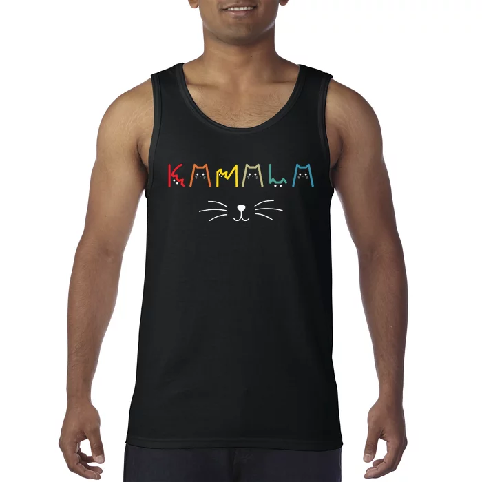 Commala Cat Lettering Positive Funny Cat Letters Tank Top