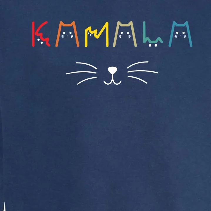 Commala Cat Lettering Positive Funny Cat Letters Garment-Dyed Sweatshirt