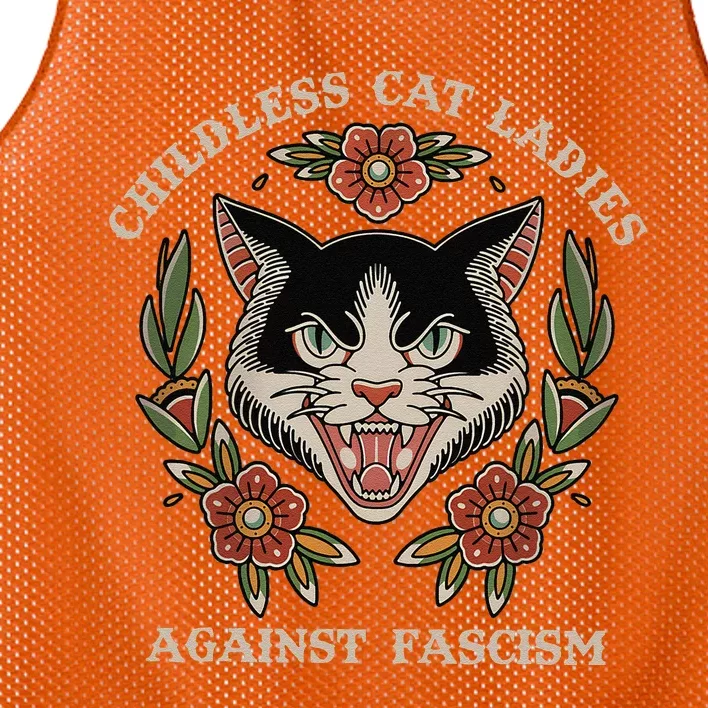 Childless Cat Ladies Flowers Cat Cat Lady Mesh Reversible Basketball Jersey Tank