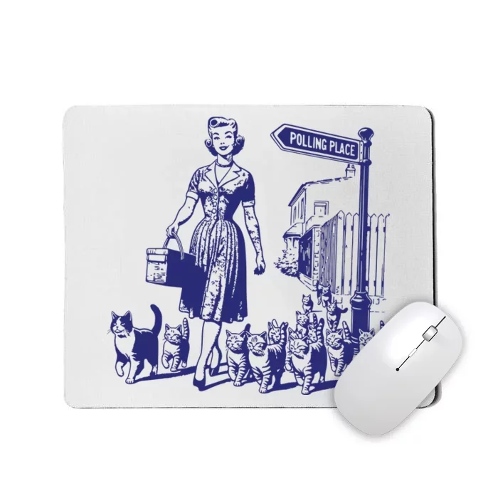 Childless Cat Lady Funny Vintage Mousepad