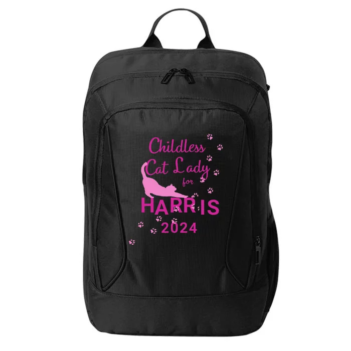 Childless Cat Lady For Harris 2024 Gift City Backpack