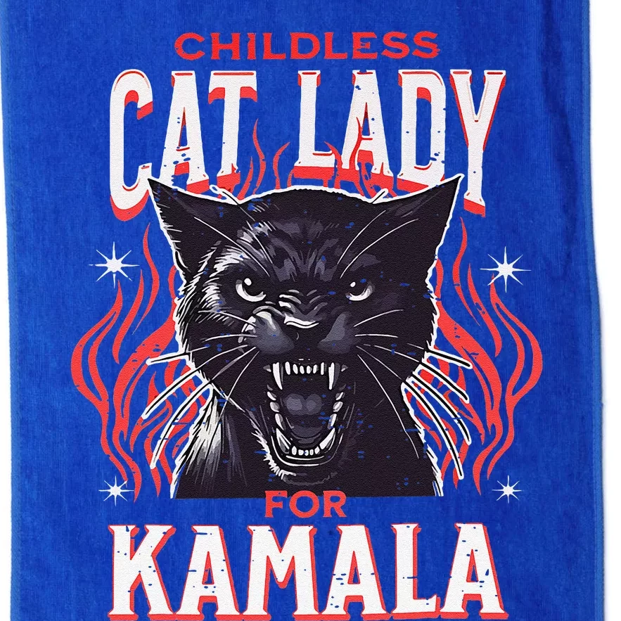 Childless Cat Lady For Kamala Harris 2024 President Election Platinum Collection Golf Towel