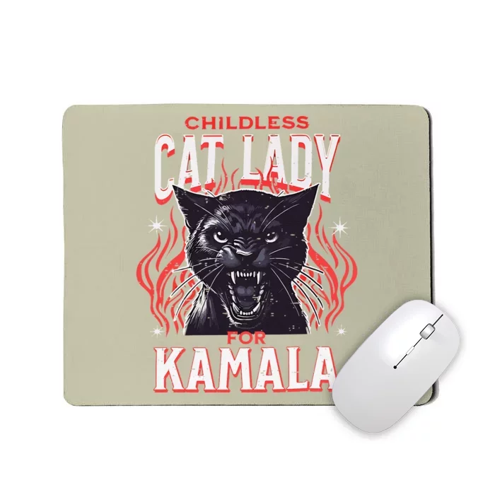 Childless Cat Lady For Kamala Harris 2024 President Election Mousepad