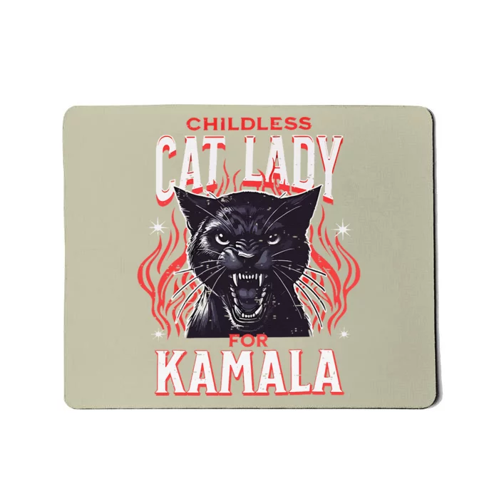 Childless Cat Lady For Kamala Harris 2024 President Election Mousepad