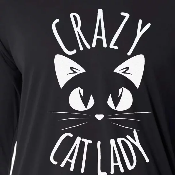 CRAZY CAT LADY Funny Fur Mom Mother's Day Christmas Birthday Cooling Performance Long Sleeve Crew