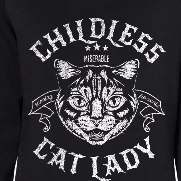 Childless Cat Lady Feminist Voting Ladies Is Voting Kamala Womens California Wash Sweatshirt