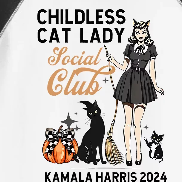 Childless Cat Lady Vote Halloween Witches Feminist Kamala Toddler Fine Jersey T-Shirt