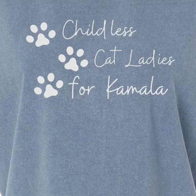 Childless Cat Ladies For Kamala Harris Funny Pro Kamala Garment-Dyed Women's Muscle Tee