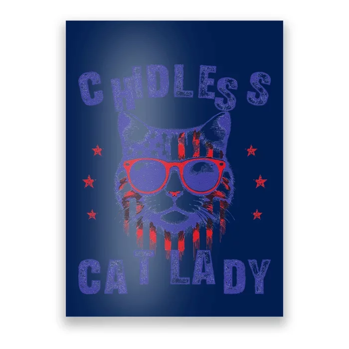 Childless Cat Ladies For Kamala Harris 2024 Election Vintage Poster