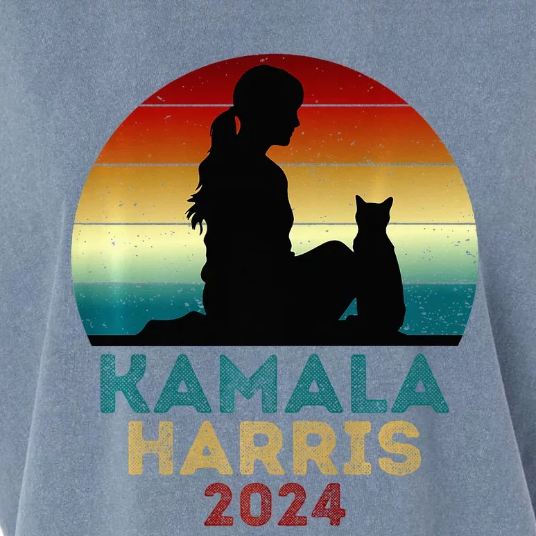 Childless Cat Lady For Kamala Harris President 2024 Garment-Dyed Women's Muscle Tee