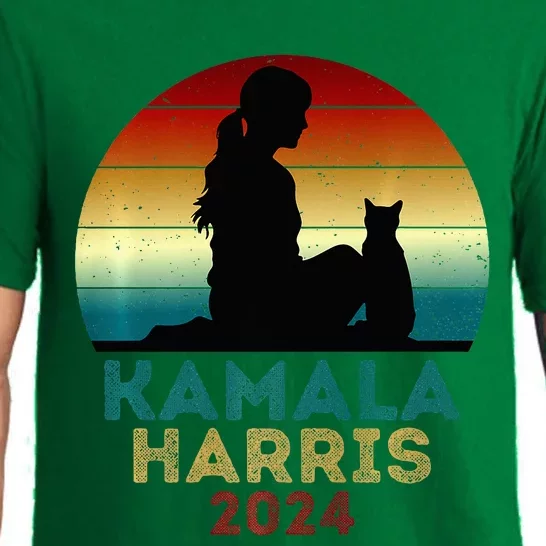 Childless Cat Lady For Kamala Harris President 2024 Pajama Set