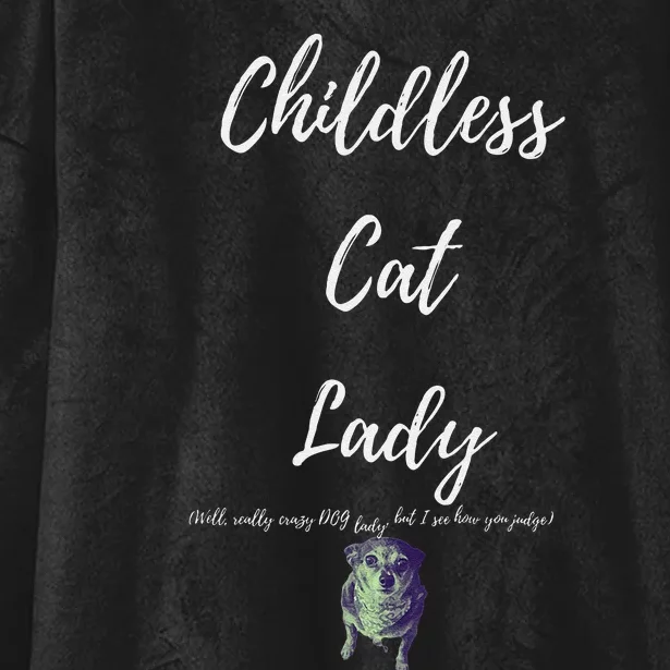 Childless Cat Lady Hooded Wearable Blanket