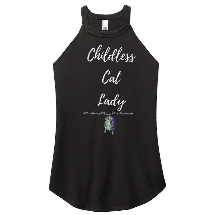 Childless Cat Lady Women’s Perfect Tri Rocker Tank