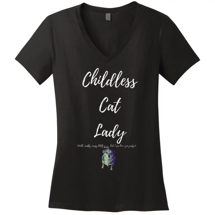 Childless Cat Lady Women's V-Neck T-Shirt