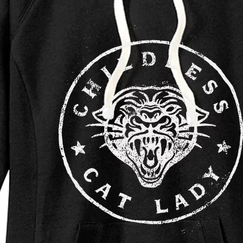 Childless Cat Lady Gift Women's Fleece Hoodie