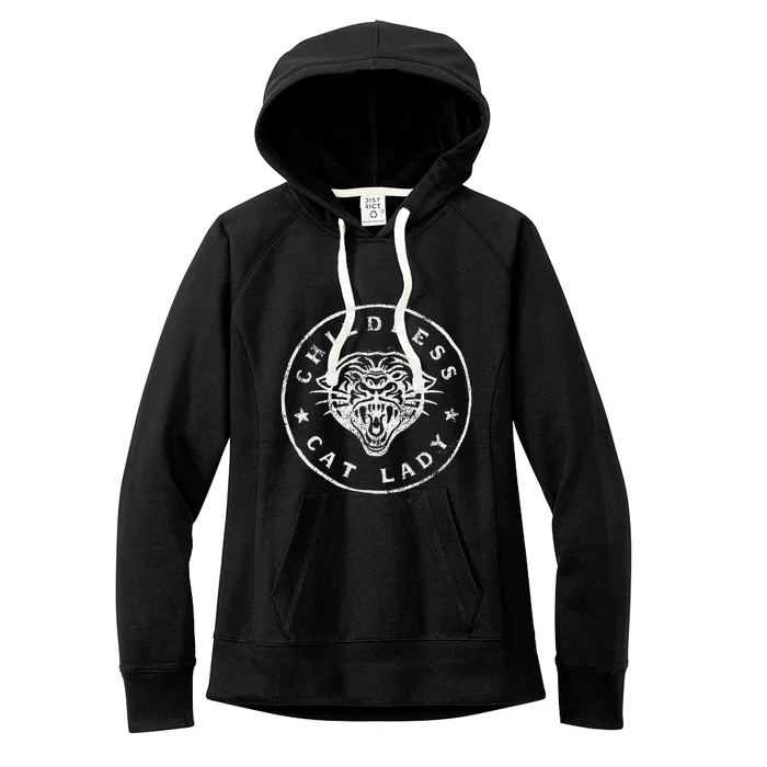 Childless Cat Lady Gift Women's Fleece Hoodie