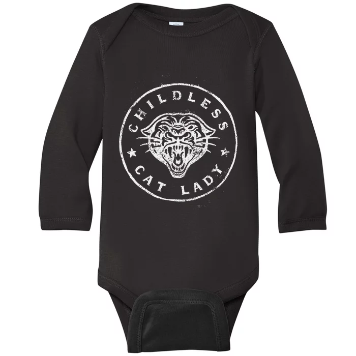 Childless Cat Lady Gift Baby Long Sleeve Bodysuit