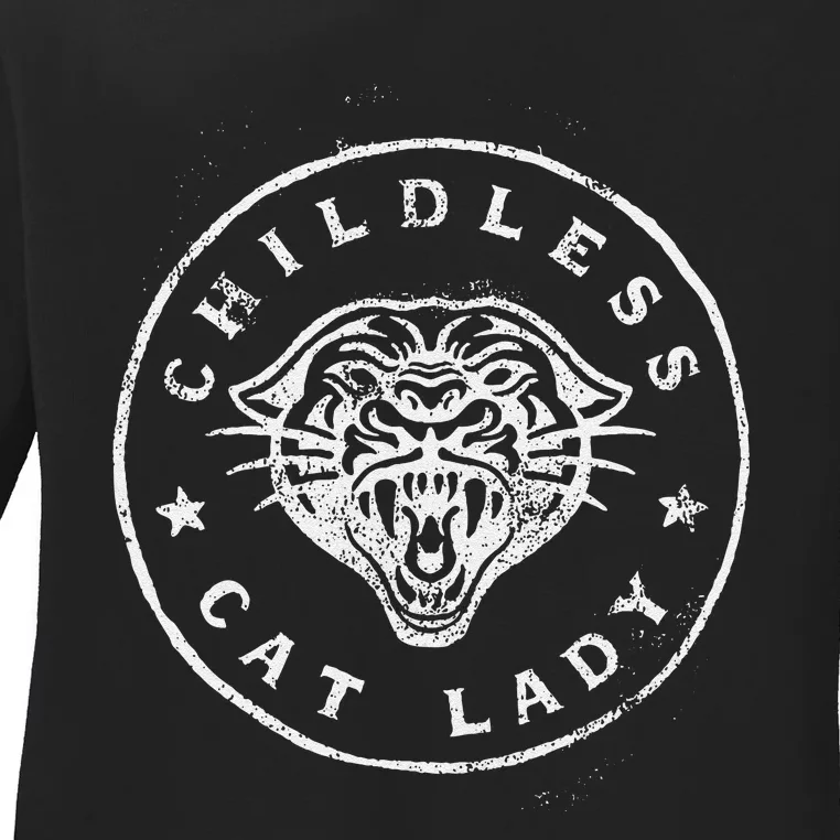 Childless Cat Lady Gift Ladies Long Sleeve Shirt